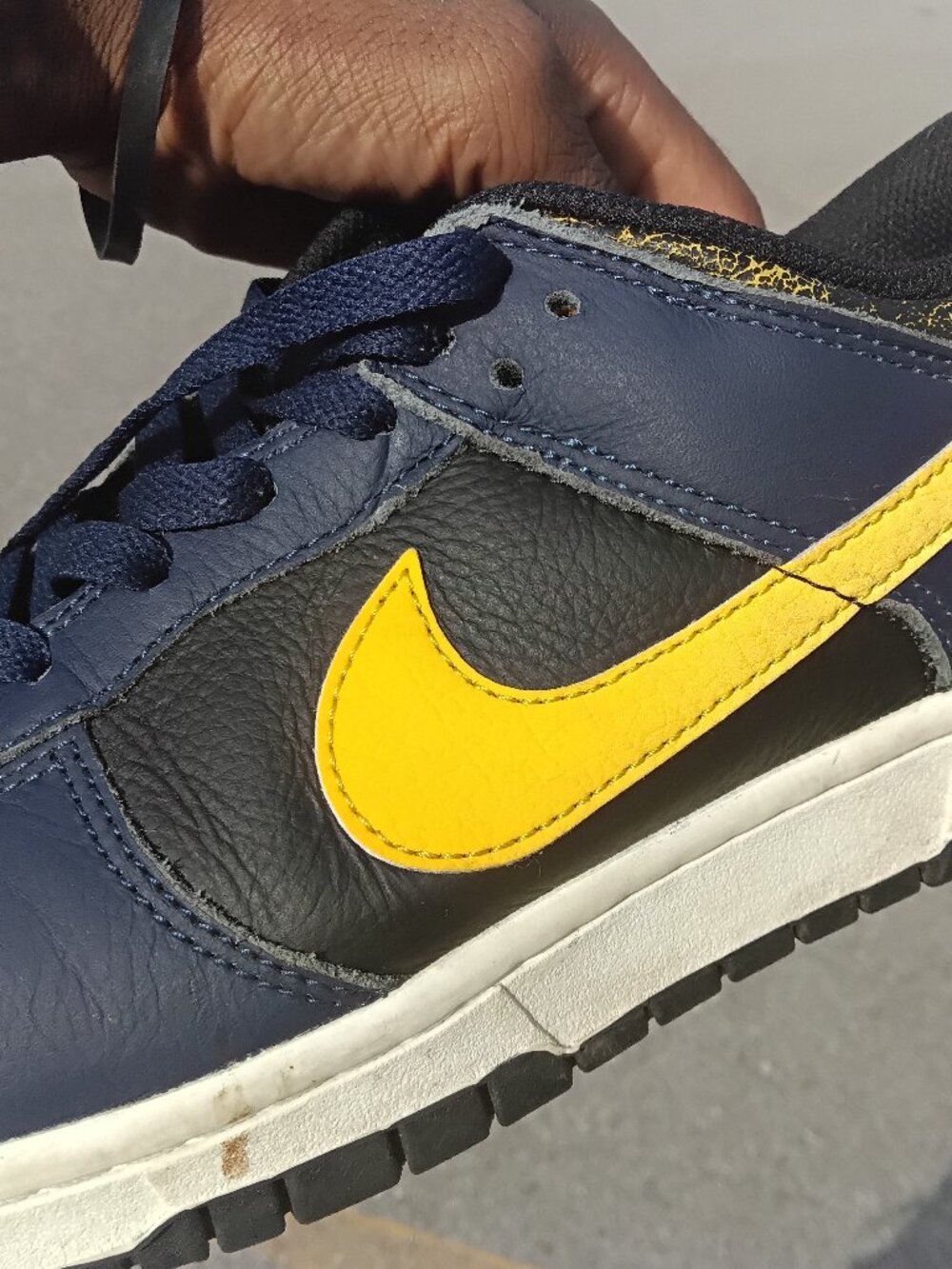 Nike Dunk Low Retro Vintage Michigan Navy Black Tour Yellow FZ4014-010 Men's siz